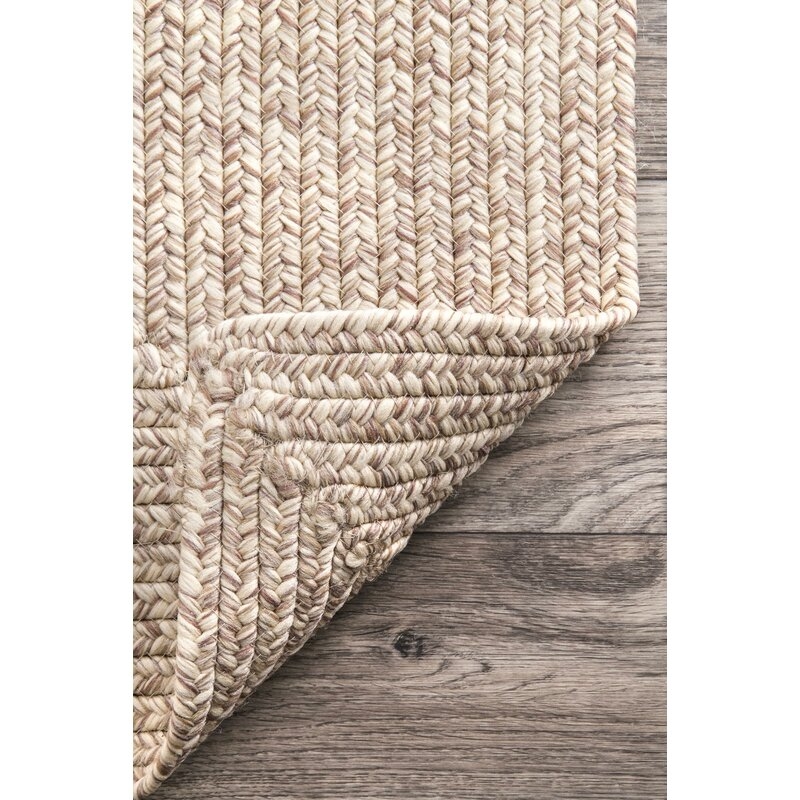 Bromsgrove Handmade Braided Tan Indoor / Outdoor Area Rug - Image 1