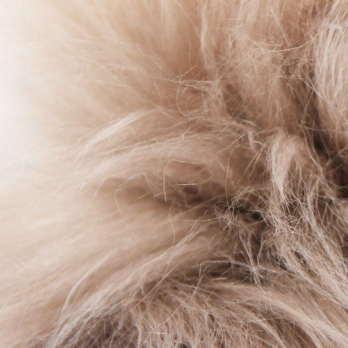 Vidor Classic Long Wool Handmade Sheepskin Camel Area Rug - Image 1