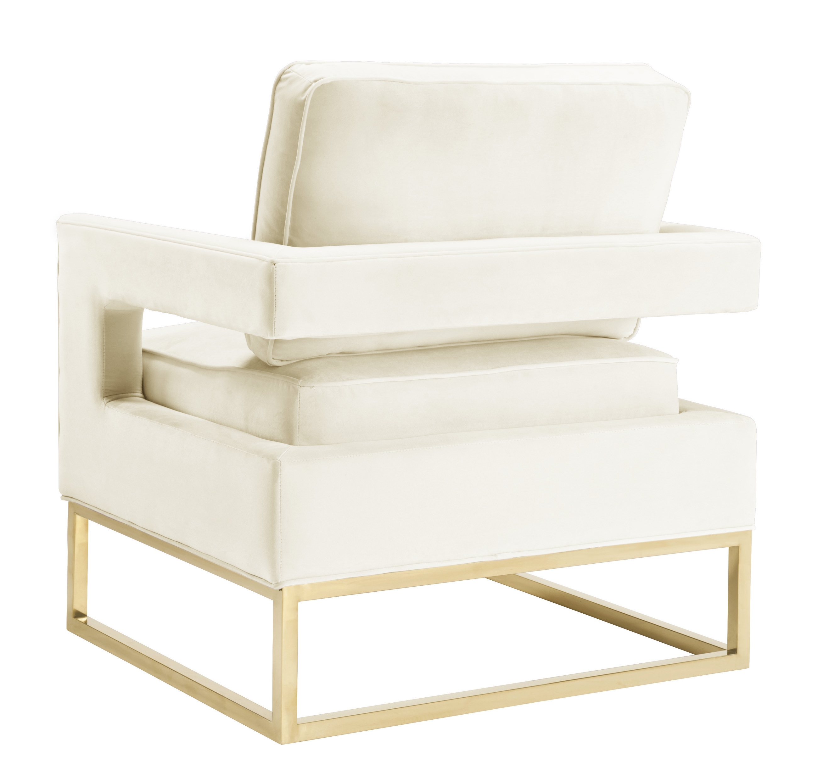 Avery Cream Velvet Chair - Image 1