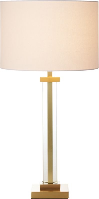Panes Glass and Brass Table Lamp - Image 4