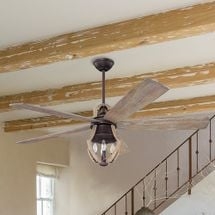 56" Craftmade Winton Pine and Bronze LED Ceiling Fan - Style # 18F46 - Image 1