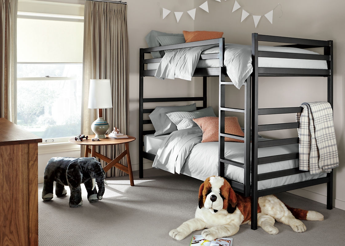 Fort Twin Over Twin Bunk Bed in Natural Steel - Image 1