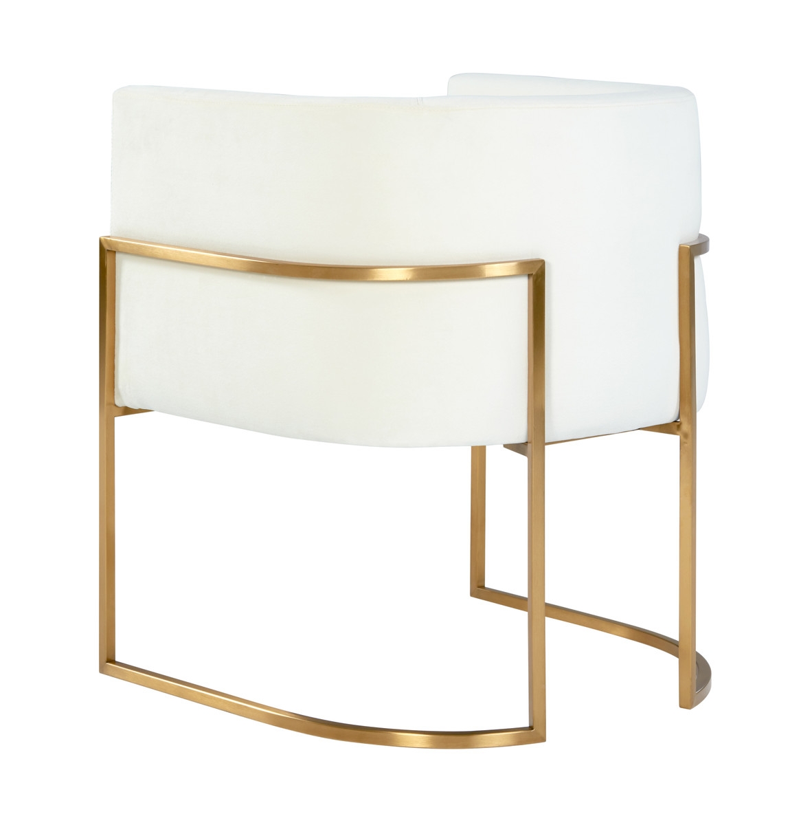 Giselle Cream Velvet Dining Chair Gold Leg - Image 2