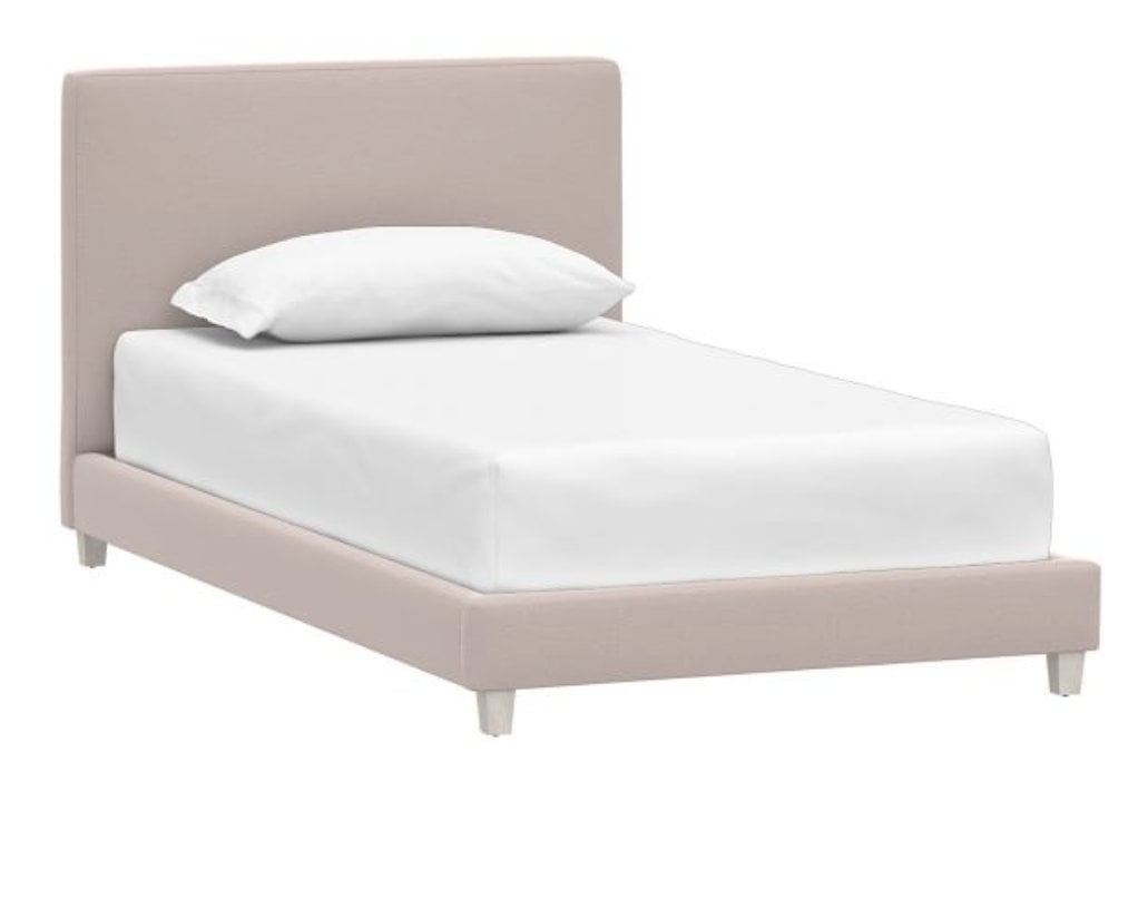 Payton Upholstered Bed, Twin, Lustre Velvet Linen - Image 0