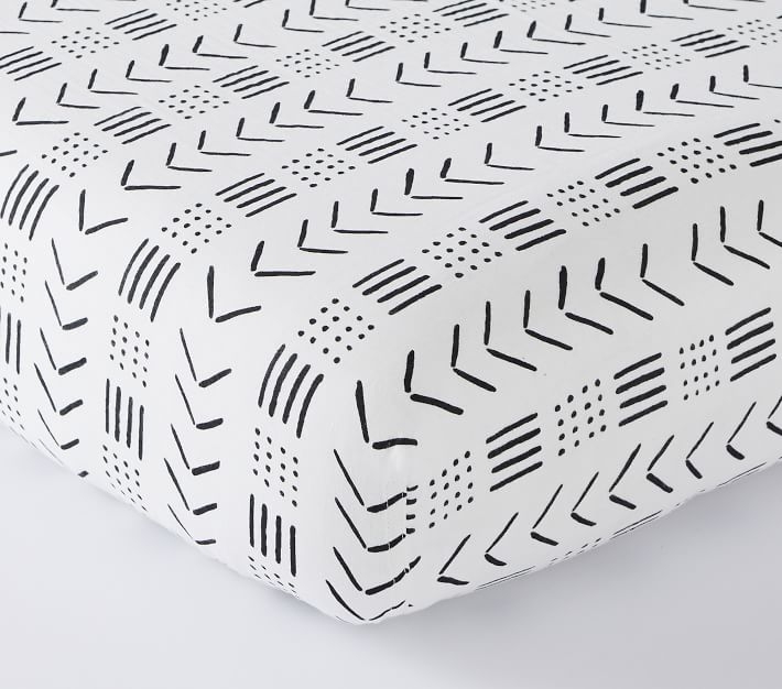 Organic Muslin Modcloth Fitted Crib Sheet, White - Image 1