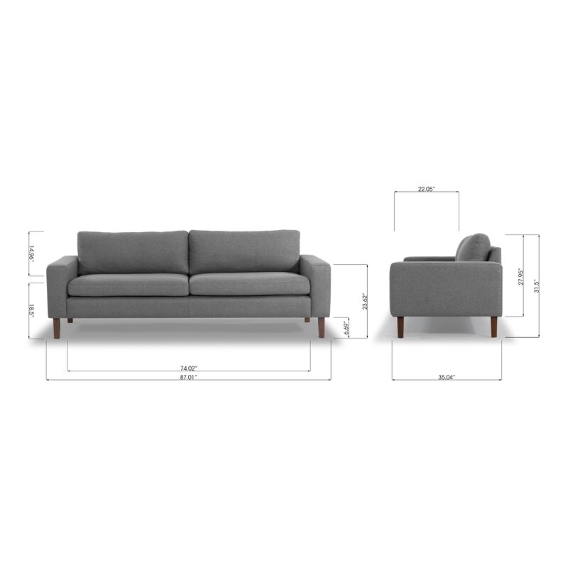 Libra 84'' Upholstered Sofa - Image 1
