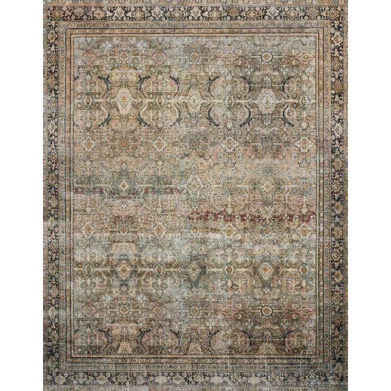Giacinto Oriental Olive/Charcoal Area Rug - Image 0