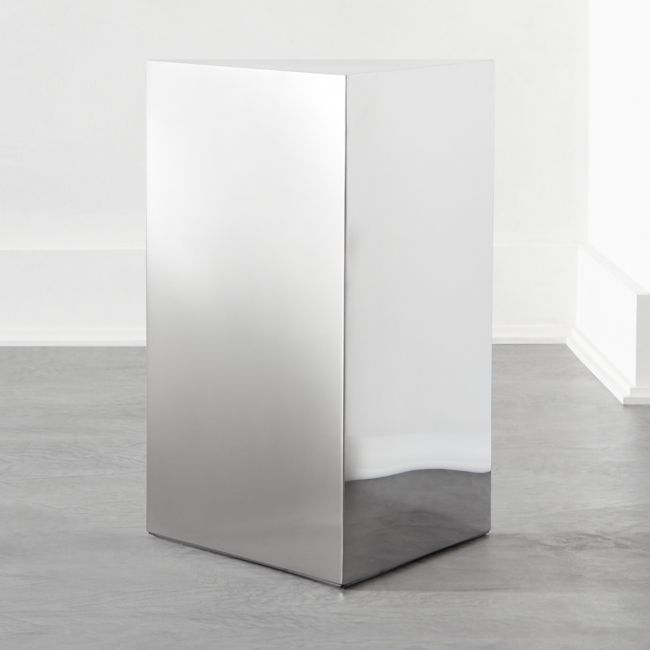 Tri Polished Silver Side Table - Image 0
