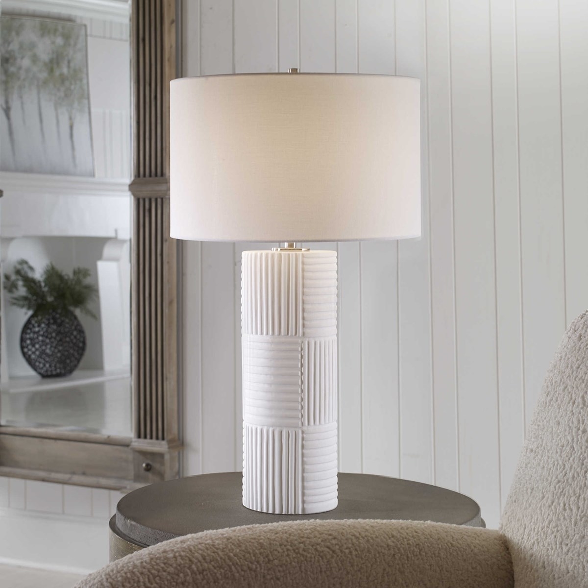 Patchwork White Table Lamp - Image 1
