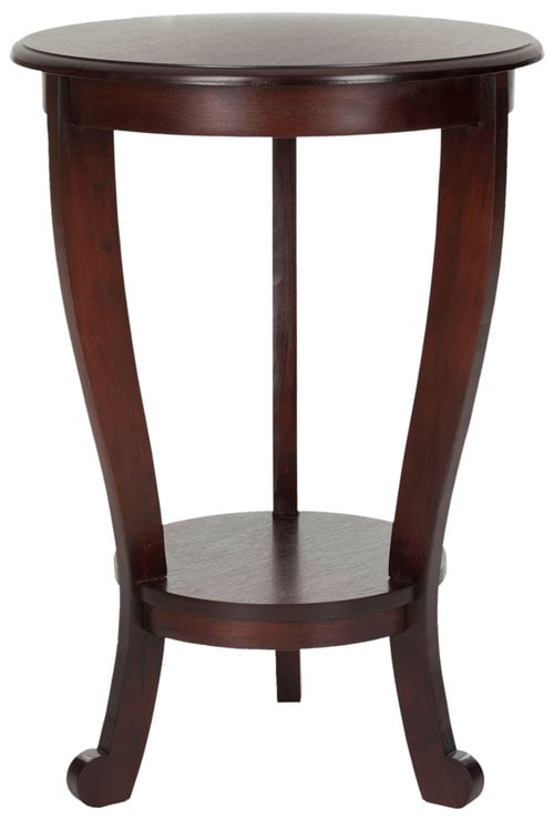 Mary Pedestal Side Table - Dark Cherry - Safavieh - Image 0