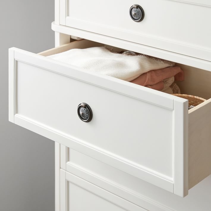 Colette 5-Drawer Tall Dresser, Simply White - Image 2