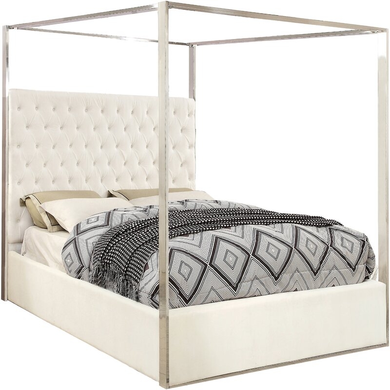 Pamala Upholstered Canopy Bed - Image 0