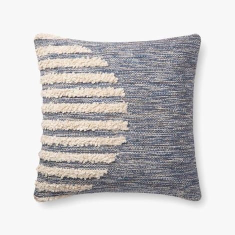 ISSY PILLOW, NATURAL AND BLUE, ED ELLEN DEGENERES CRAFTED BY LOLOI - Image 0