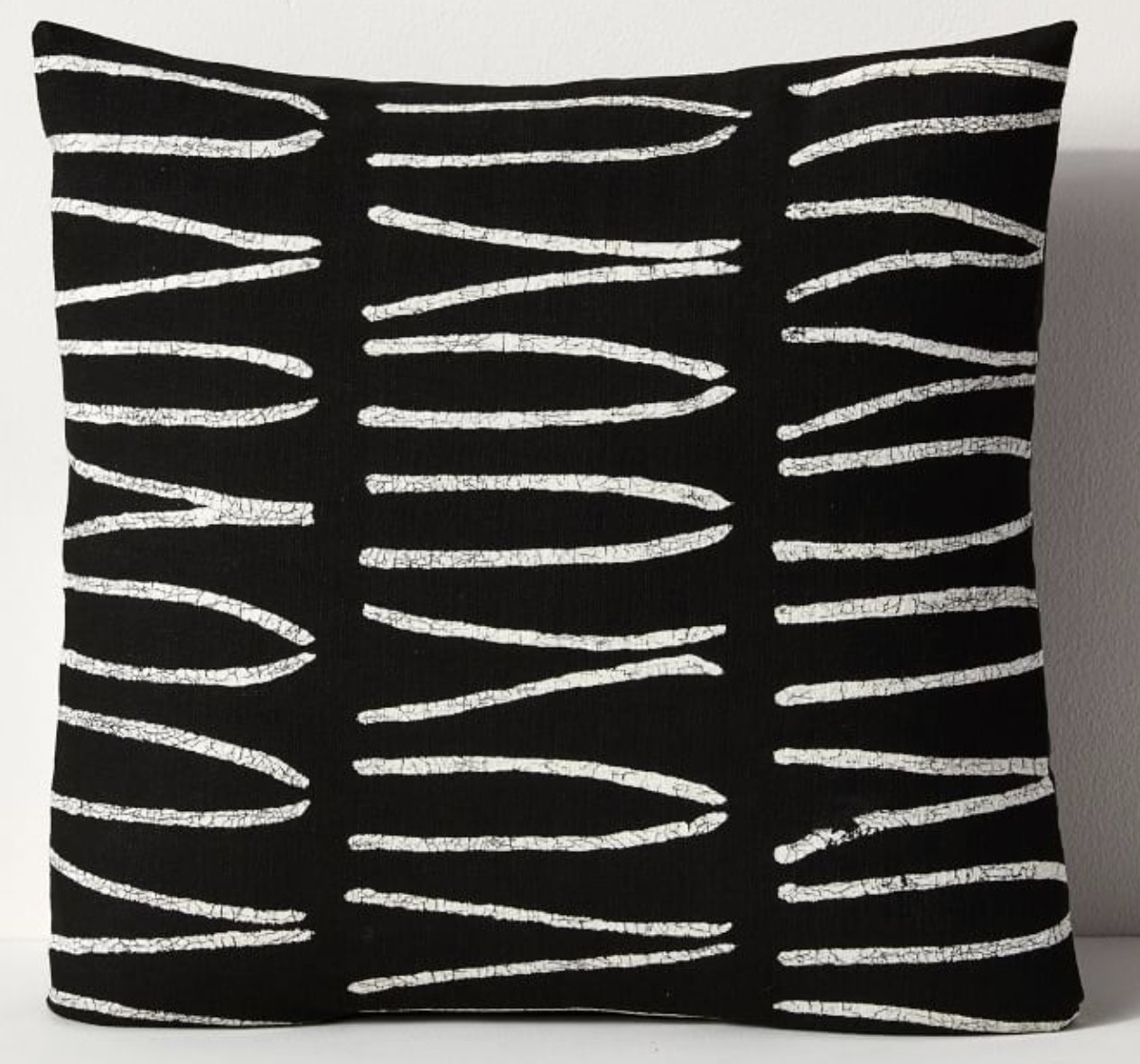 Sadza Batik Pillows, Lines, Black + White - Image 0