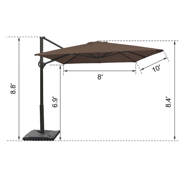 Fordwich 8' x 10' Rectangular Cantilever Umbrella/ Sand - Image 4