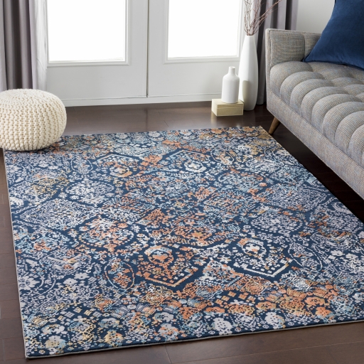 Topkapi Blue Indoor 8'10" x 13'1" Machine Woven Rug - Image 4