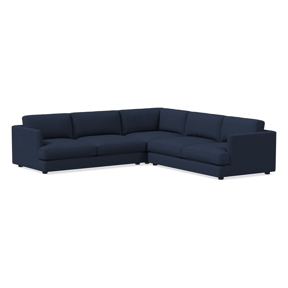 Haven Sectional Set 03: Left Arm Sofa, Corner, Right Arm Sofa, Twill, Regal Blue, Concealed Support, Trillium - Image 0