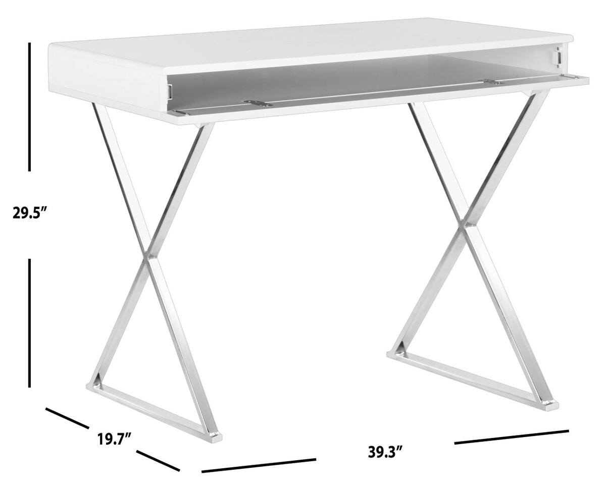 Gordon Desk - White/Chrome - Arlo Home - Image 2