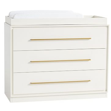 Art Deco, Changing Table, Simply White - Image 0