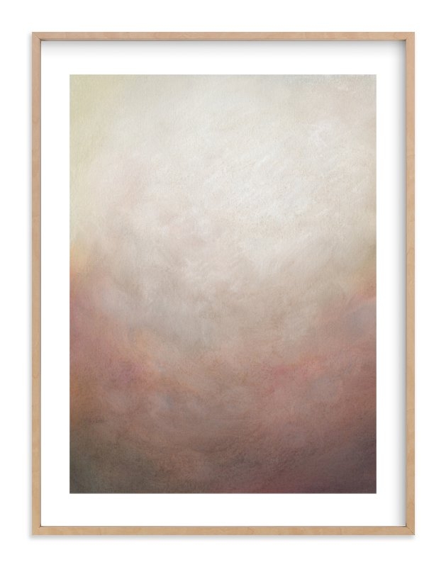 Rise - 30x40 - Natural Raw Wood Frame with White Border - Image 0