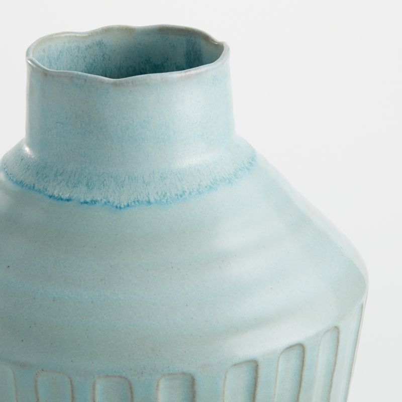 Izma Angled Dark Teal Vase - Image 4