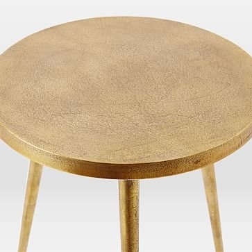 Tripod Side Table, Antique Brass - Image 2