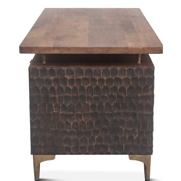 Home Trends & Design Vallarta Solid Wood Executive Desk - Image 4