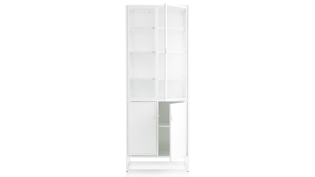 Casement White Tall Metal Cabinet - Image 1