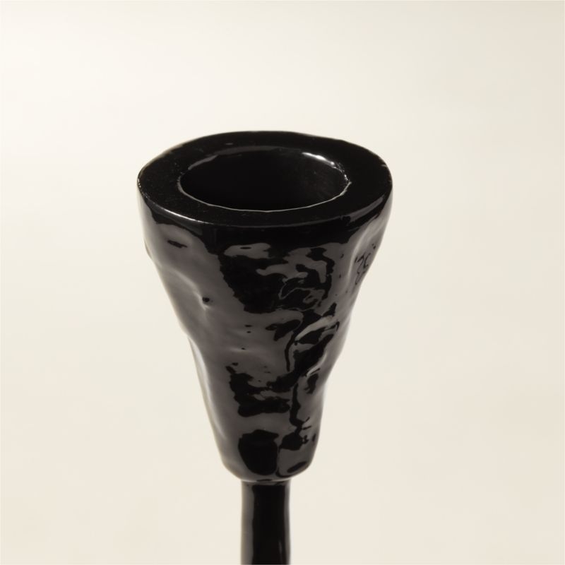 Rho Taper Candle Holder, Black, Set of 3 - Image 1