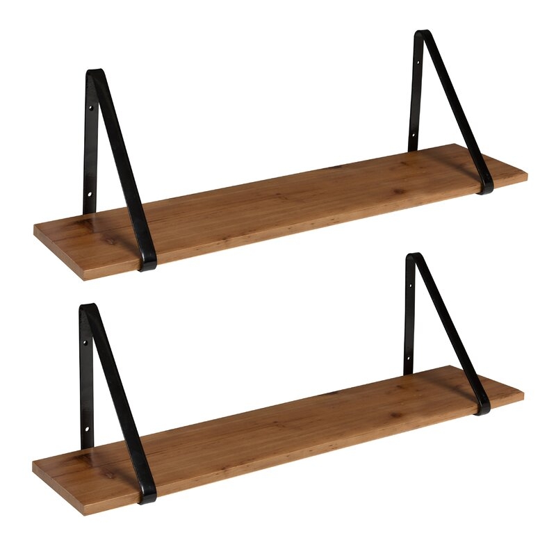 Mcmartin Wooden 2 Piece Bracket Shelf Set (Set of 2) - Image 0