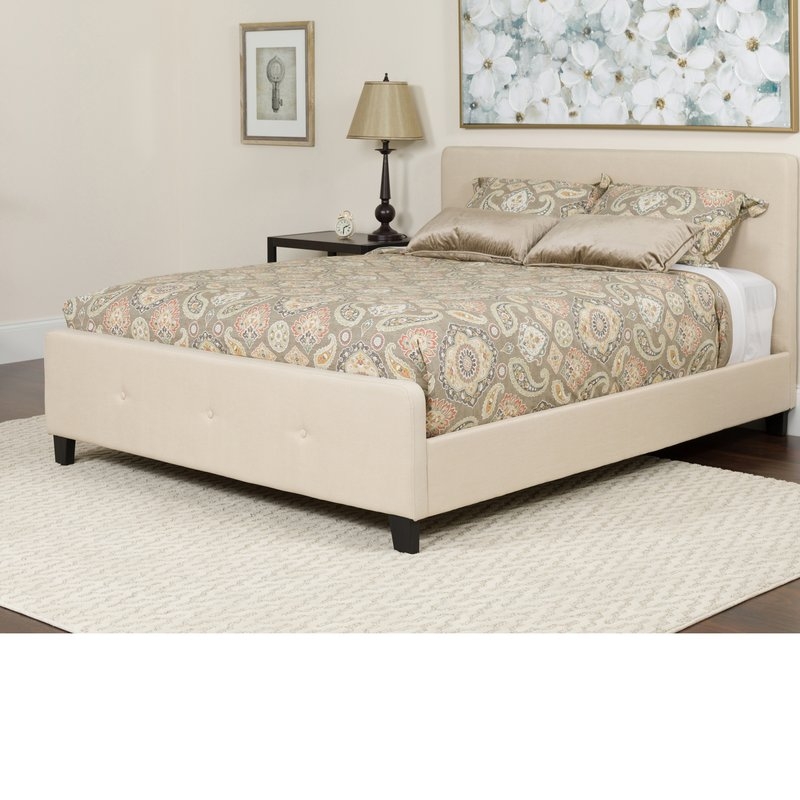 Konen Tufted Upholstered Platform Bed - Queen - Image 1