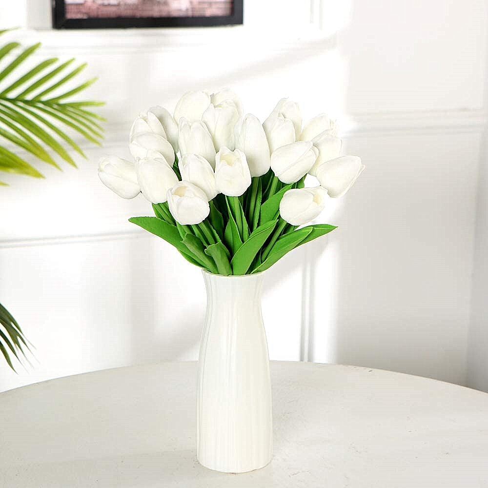 Tulips Stems (Set of 20) White - Image 2