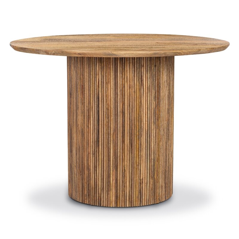 Rocco 40'' Mango Solid Wood Pedestal Dining Table - Image 1