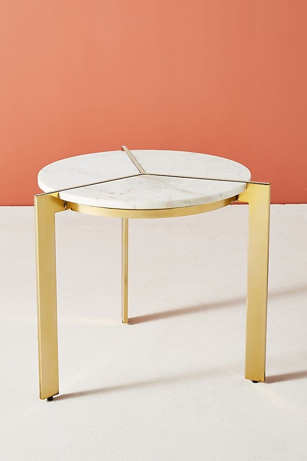 Sectored Marble Side Table - Image 0