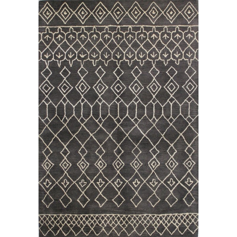 Laflin Hand-Tufted Wool Charcoal Indoor Rug - Image 0