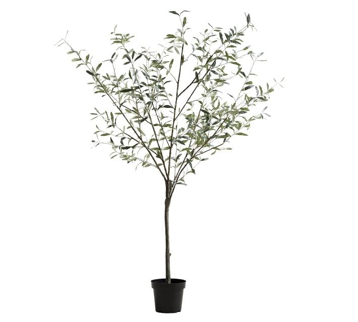 Faux Potted Olive Tree, 7', Green - Image 0