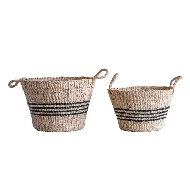 Discontinued - Chatham Striped Baskets, Set of 2 - Image 0