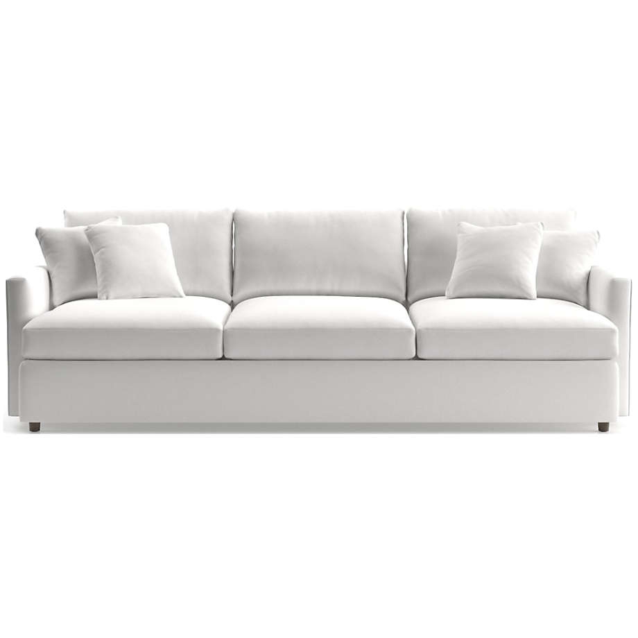 Lounge II 3-Seat 105" Grande Sofa - View white Family friendly fabric - Image 0