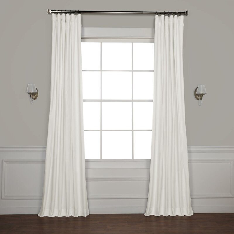 Bryce Solid Max Blackout Thermal Rod Pocket Curtains - Whisper White, 120" - Image 0