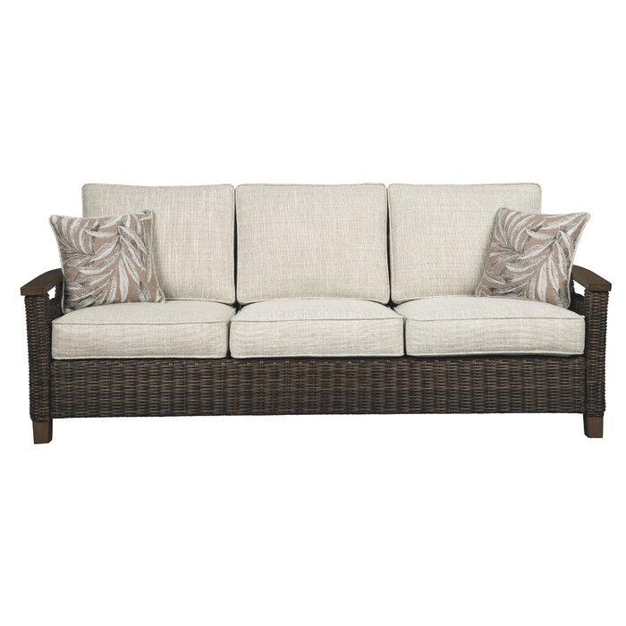 Estill Patio Sofa with Cushions - Image 0