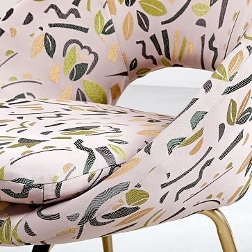 Orb Upholstered Dining Chair, Pop Art Jacquard - Image 2