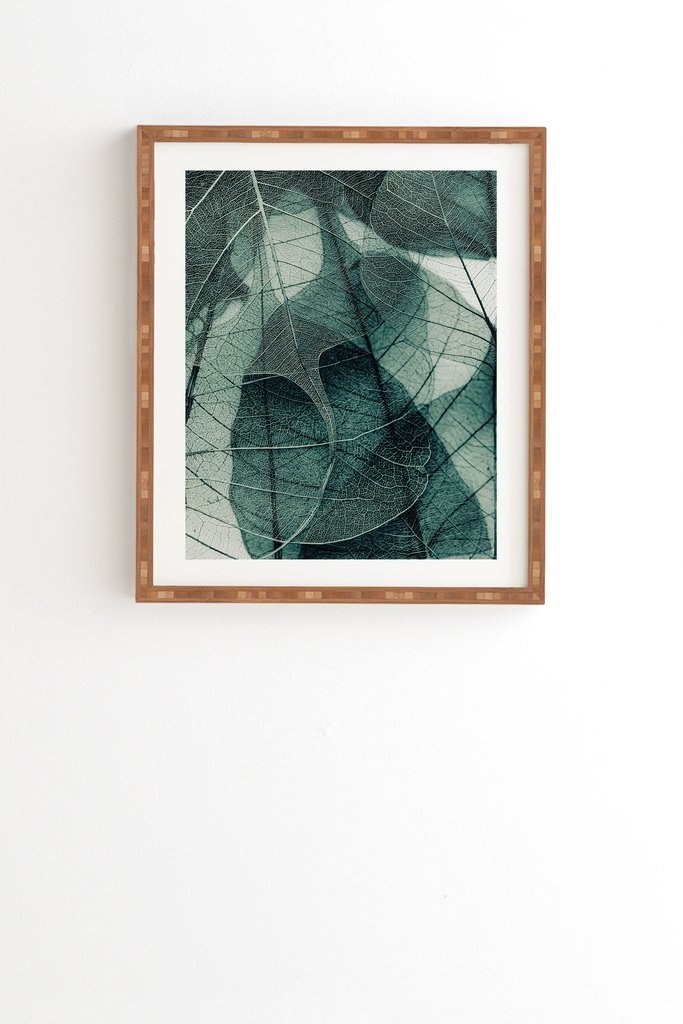 Olive Green Framed Wall Art - 19"x22" - Image 0