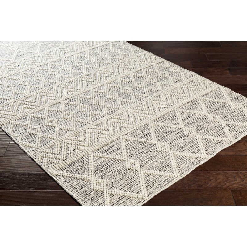 Bynes Oriental Handmade Flatweave Wool Cream/Gray Area Rug, Rectangle 5' x 7'6" - Image 1