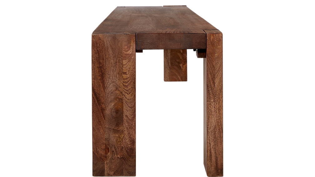 Blox Midtone Brown Wood Bench 78" - Image 2