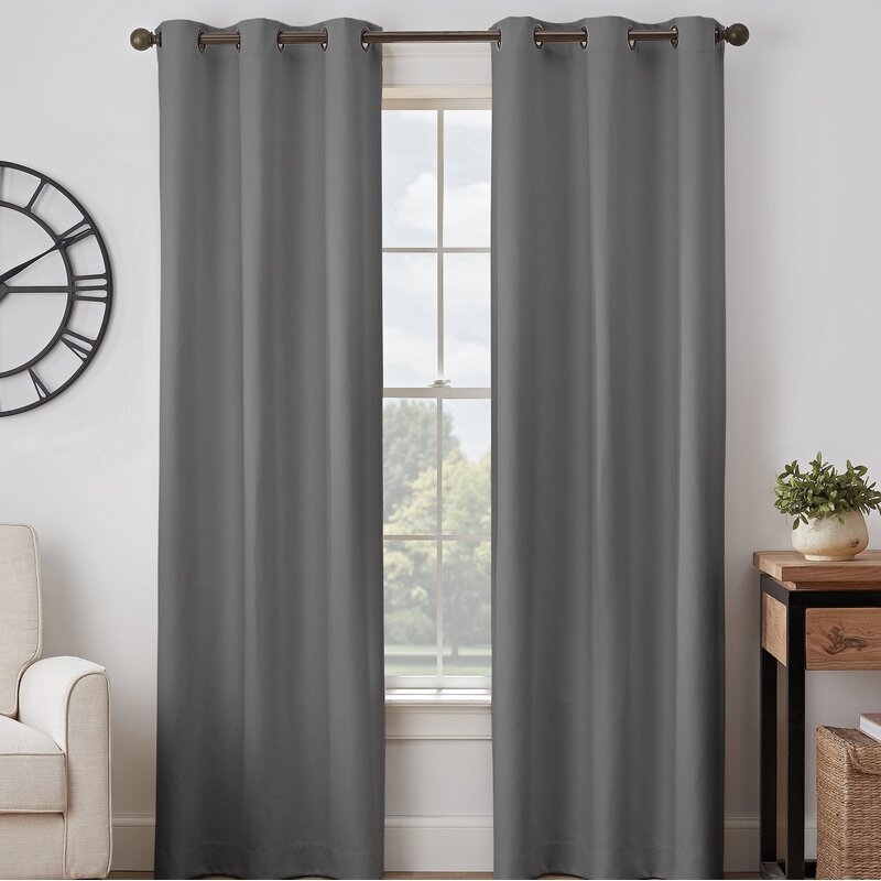 Bowen Absolute Zero Solid Max Blackout Thermal Grommet Single Curtain Panel - Image 0