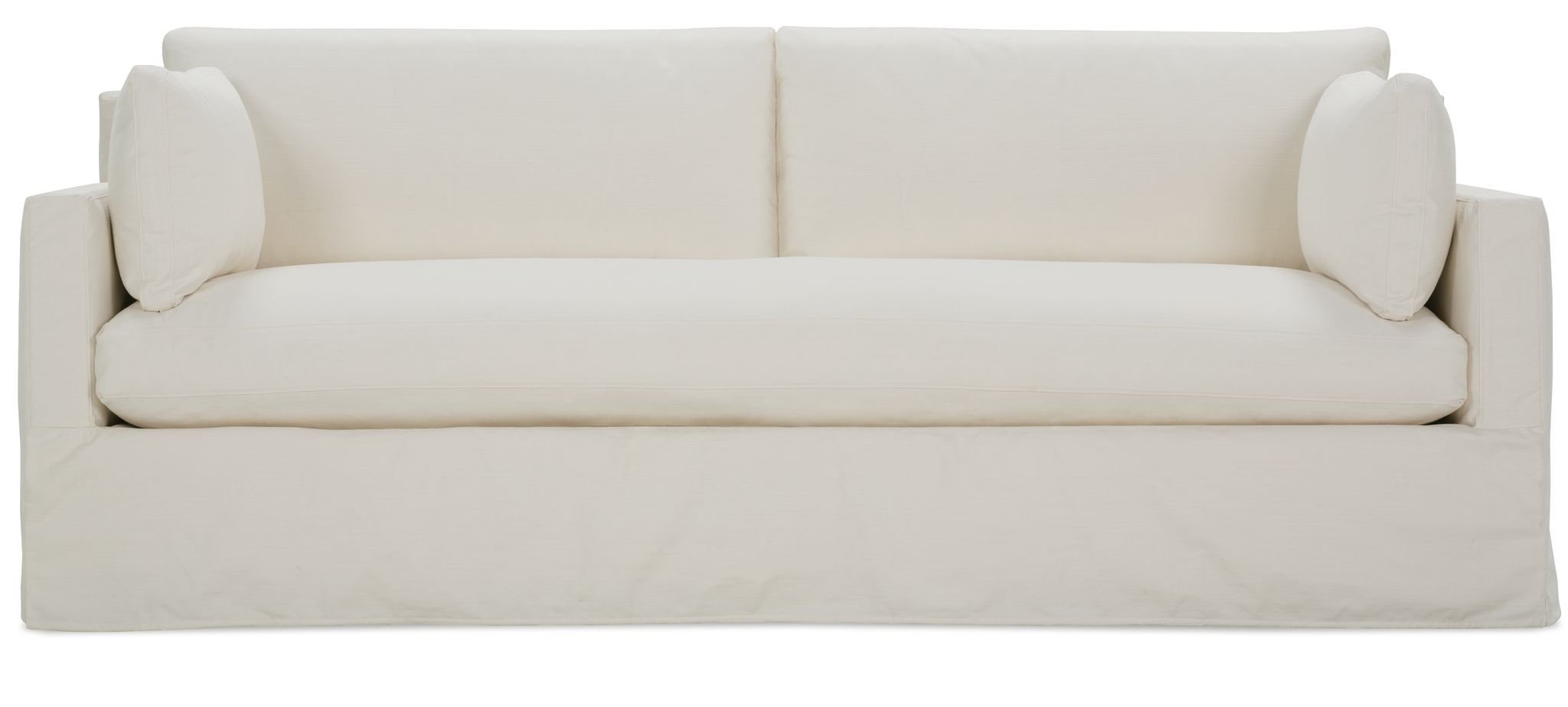 Clarion Slipcover Sofa, Bench Cushion, 88", Cream - Image 0