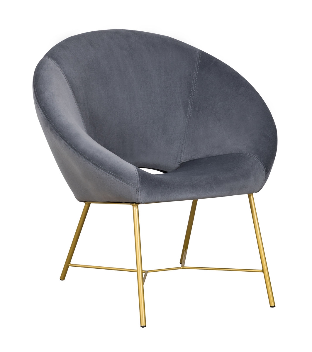 Nolan Grey Velvet Chair - Image 0