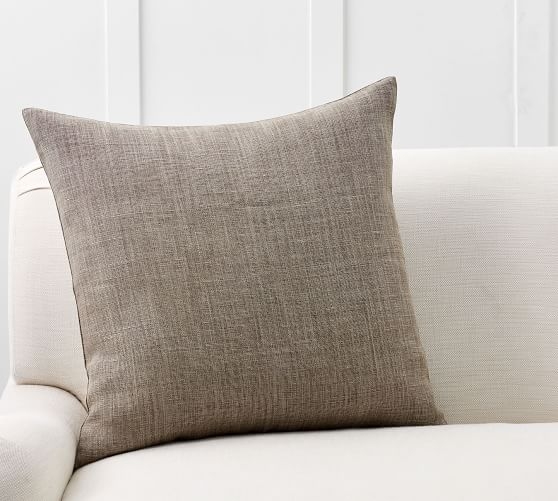 Libeco Linen Pillow Cover, 24", Pewter - Image 3