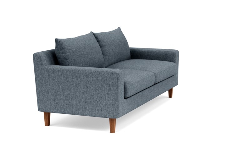 Sloan Sofa in Rain Fabric with Oiled Walnut Leg- 75" - Image 1