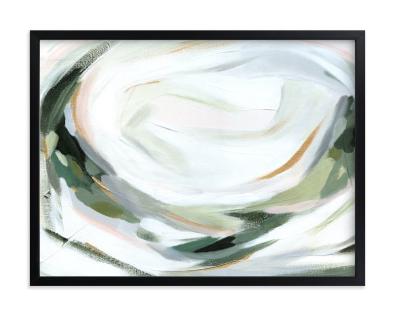 Abstract Laurel  FRAMED ART PRINT-  18" X 24"- Rich Black Wood Frame - Image 0